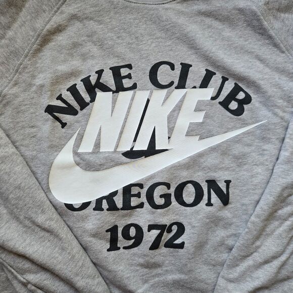 Nike Club Sweatshirt Large Gray Oregon 1972 Pullover Jumper - Picture 3 of 4